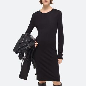 Helmut Lang Black Long Sleeve Dress